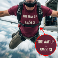 Load image into Gallery viewer, The Way Up Is Down: Matthew 23:12 Christian Tee