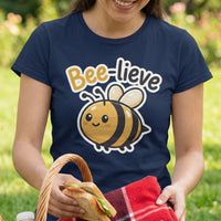 Load image into Gallery viewer, BEE-LIEVE: Mark 9:23 Christian Tee