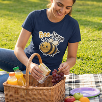 Load image into Gallery viewer, BEE-LIEVE: Mark 9:23 Christian Tee