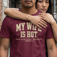 Load image into Gallery viewer, My Wife Is H.O.T. 😆- Funny Christian Husband Tee