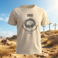 Load image into Gallery viewer, Jesus Nazarenus, Rex Iudaeorum: John 19:19 Christian Tee