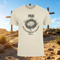Load image into Gallery viewer, Jesus Nazarenus, Rex Iudaeorum: John 19:19 Christian Tee