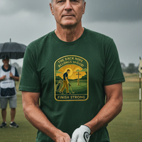 Load image into Gallery viewer, "The Back Nine Belongs to God - Finish Strong" Christian Tee